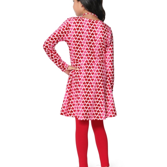 The Children’s Place Heart Everyday Long Sleeve Dress - Picture 3 of 7